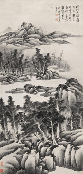 龔賢江村圖