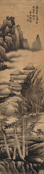 龔賢樓閣深林圖