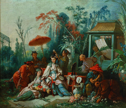 弗朗索瓦·布歇中国的花园油画