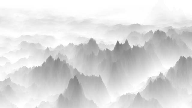 中國風水墨畫山脈裝飾畫