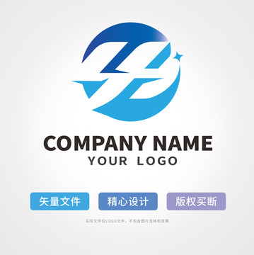 yh字母logo