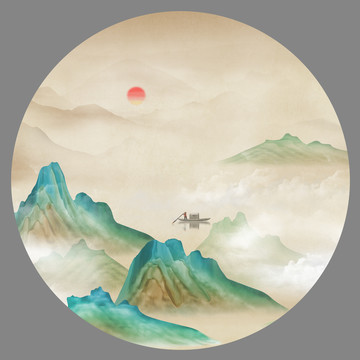 青绿山水画