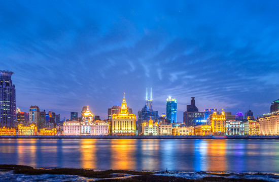 外滩浦西夜景全景