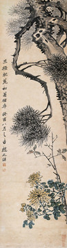 趙之謙松菊壽圖