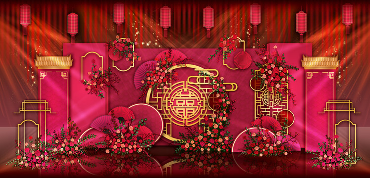 傳統(tǒng)中式婚禮舞臺(tái)設(shè)計(jì)