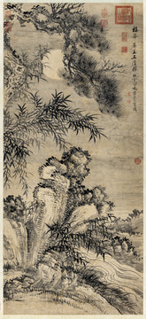 惲壽平臨五清圖