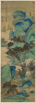 禹之鼎擬趙千里山水圖