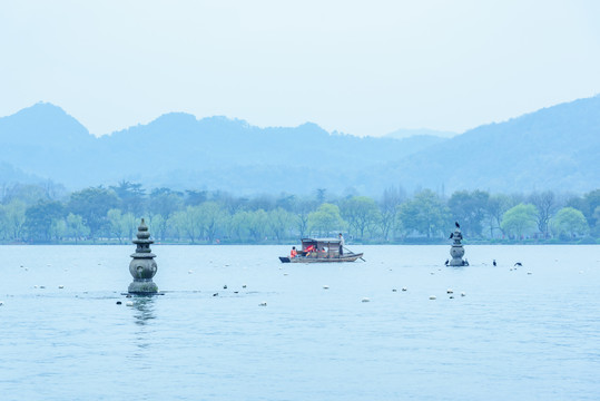 杭州西湖景区小瀛洲三潭印月