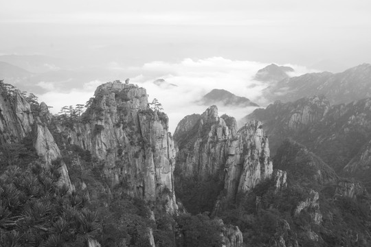 水墨安徽黄山