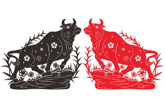 牛剪紙