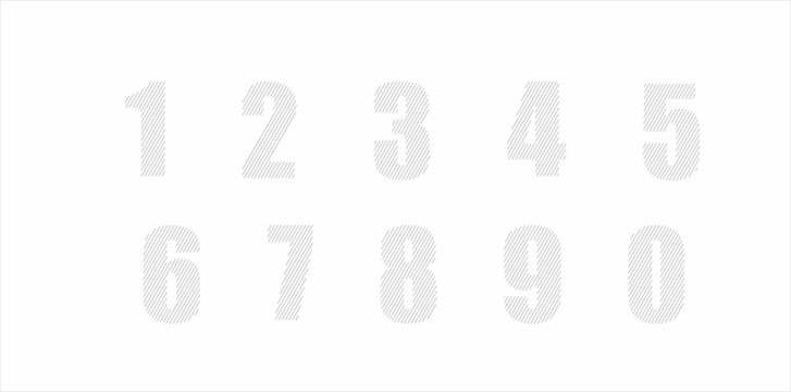 細(xì)斜線數(shù)字