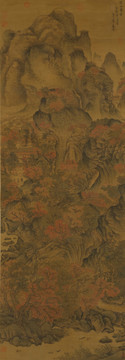 王蒙關(guān)山簫寺圖軸