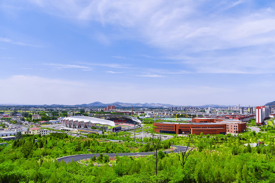 枣庄峄城区鸟瞰