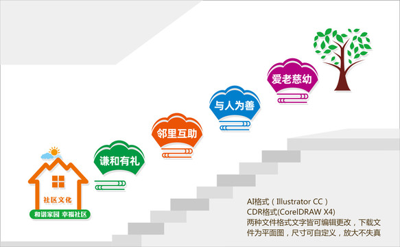社區(qū)文化樓道墻