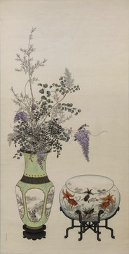 陳兆鳳博古花草圖
