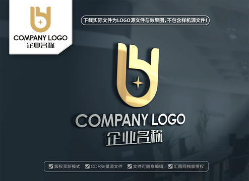 BY字母LOGO设计