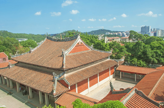 泉州少林禅寺大殿俯瞰