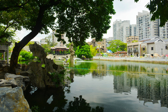 梁园湖景