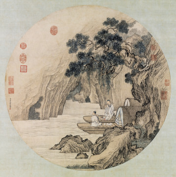 金廷標(biāo)仙舟笛韻圖