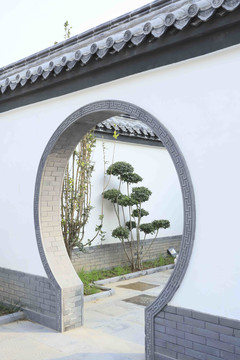 唐语农家院中式别墅院落砖雕设计