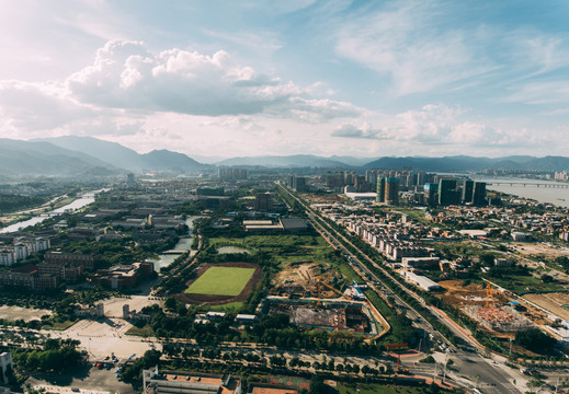 福建师范大学全景航拍图