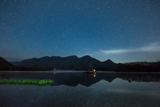 中国湖北神农架大九湖星空银河