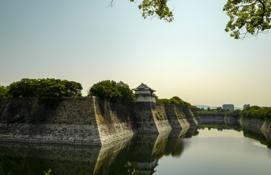 日本大阪城护城河