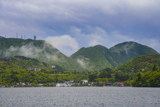 日本箱根芦之湖风景