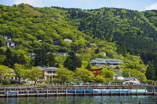 日本箱根芦之湖风景