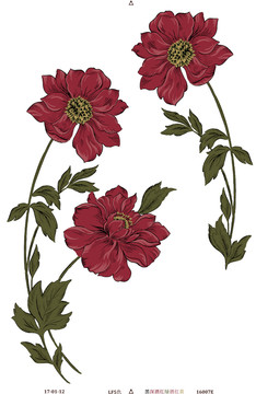 循環(huán)花抽象圖案數(shù)碼印花波西米亞