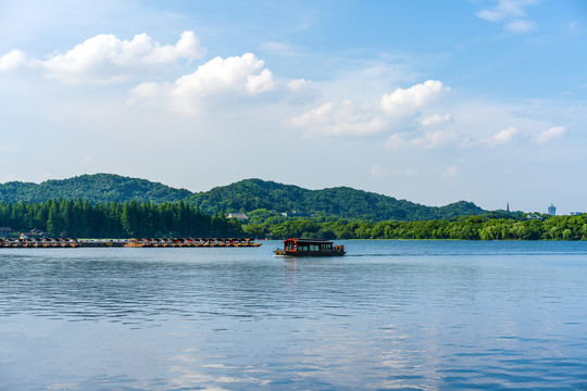 杭州西湖夏天风光