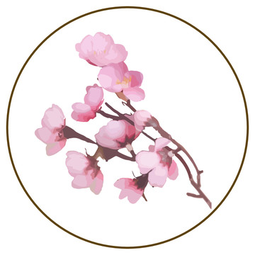 抽象桃花畫(huà)