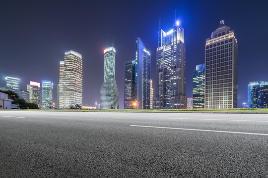 城市道路和建筑景观