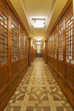 中式古典风格酒店装修内景照片