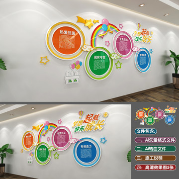 卡通清新風(fēng)格幼小德育文化