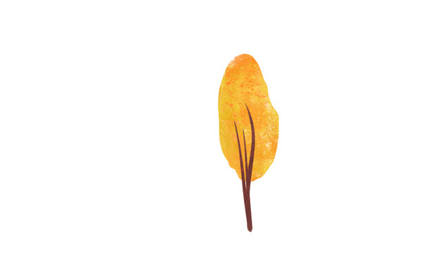 小清新風(fēng)格黃色小樹(shù)