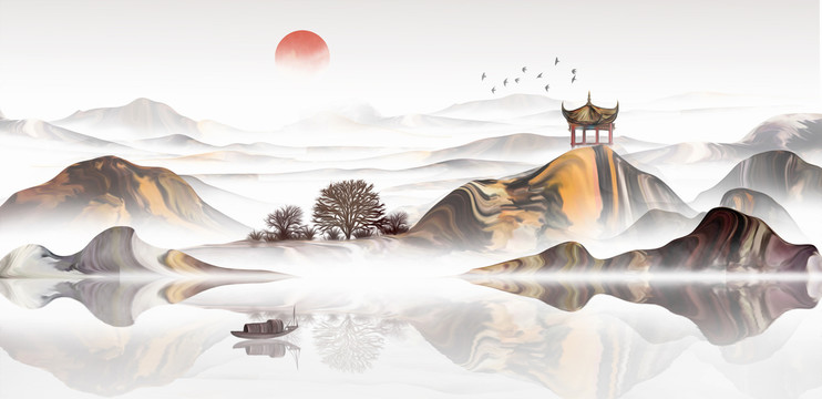 新中式山水畫