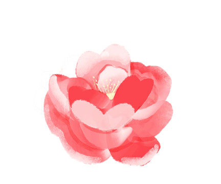 小清新水彩風(fēng)粉色花兒