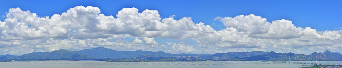 香港深圳湾全景图