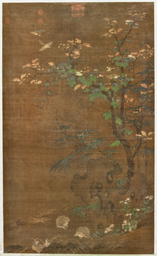 王凝花竹翎毛圖