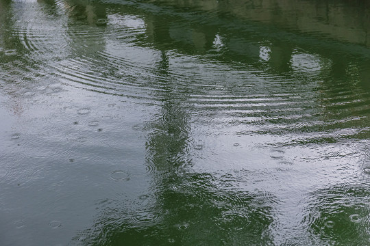 雨滴与水纹