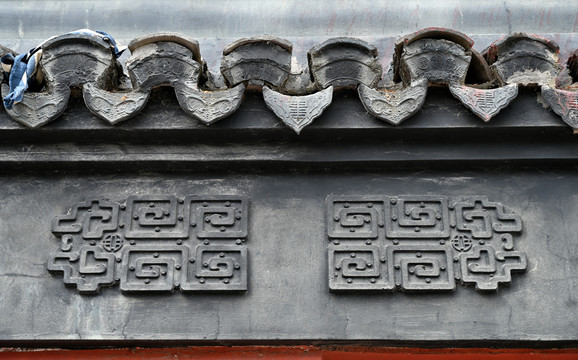中式古建筑屋檐特写