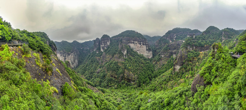 浙江台州神仙居风景区全景