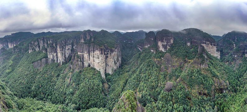 浙江台州神仙居风景区山脉全景