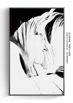 玄關(guān)黑白抽象畫