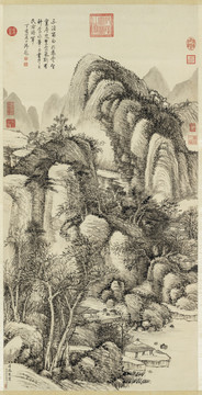 董邦達(dá)層嵐翠靄圖
