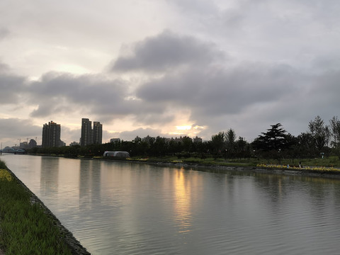 浦南运河黄昏美景