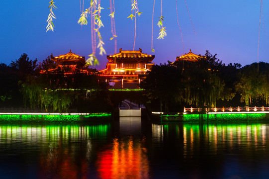 扬州望江门夜景