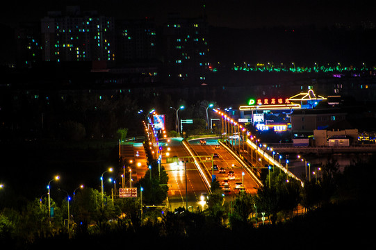 海滨城市夜景