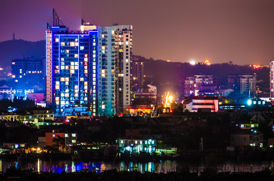 秦皇岛北戴河海滨夜景